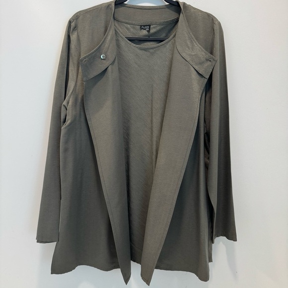 Eileen Fisher 100% silk pants and long sleeve top set 3 women’s size L/XL - Picture 1 of 15